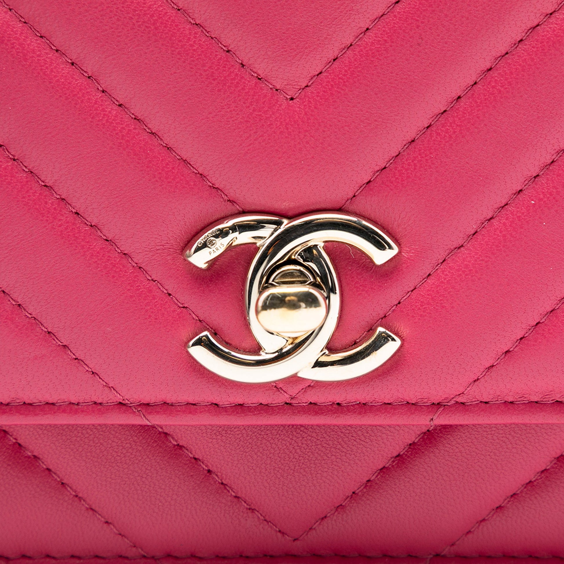 Chanel Chevron Lambskin Trendy CC Chain Wallet on Chain