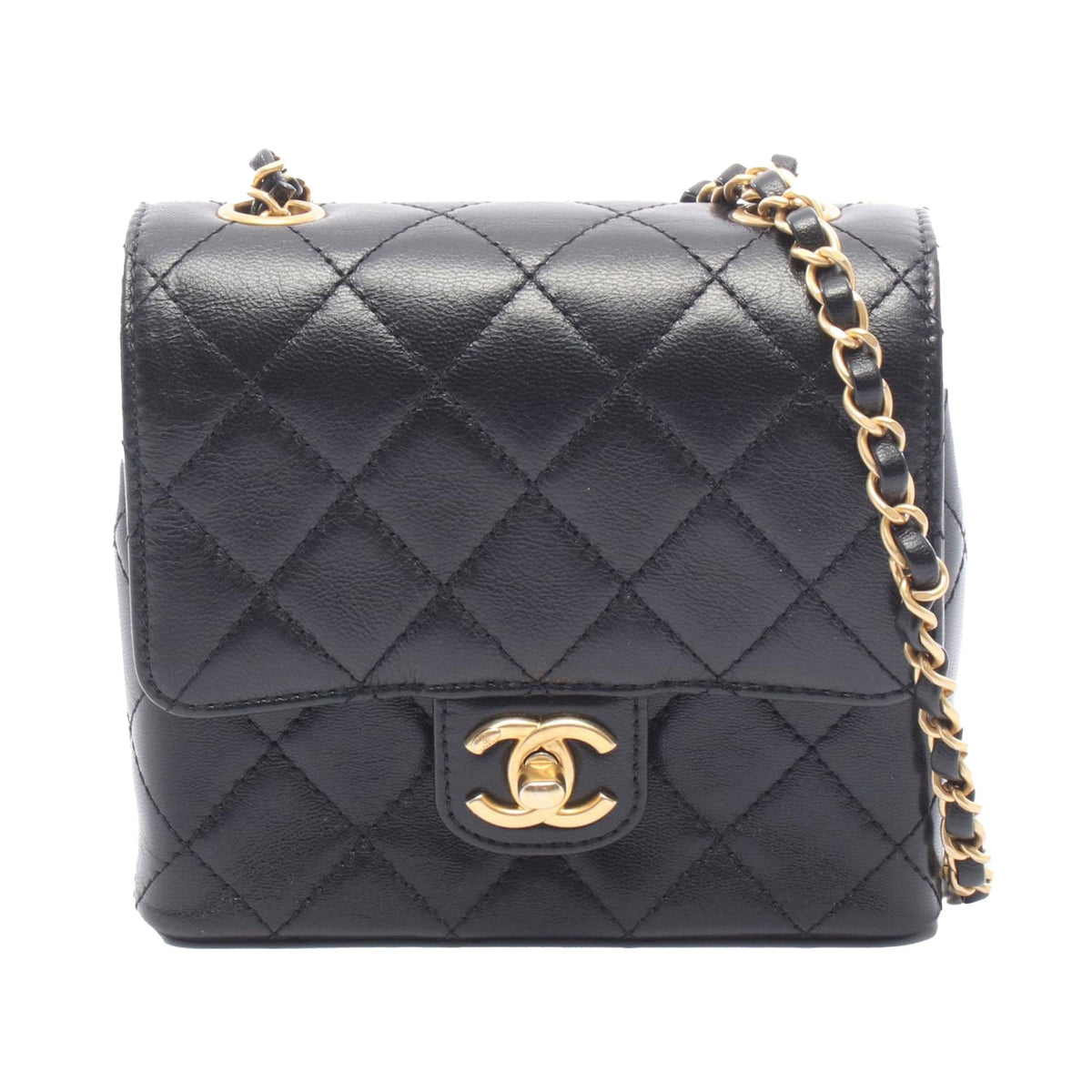 Chanel CC Quilted Lambskin Single Flap