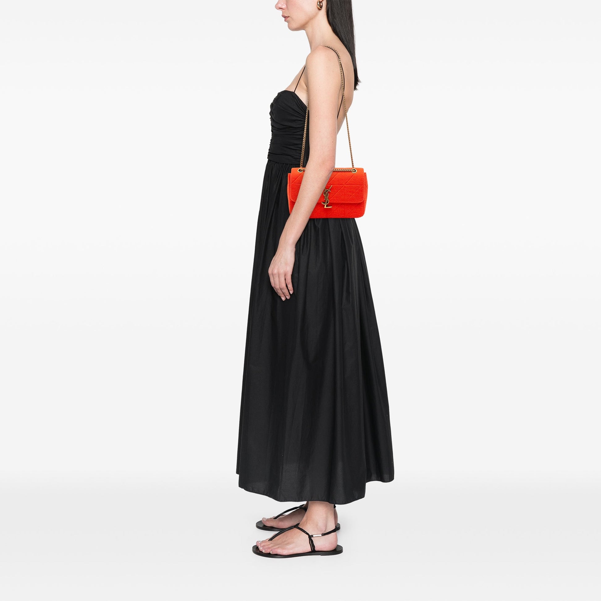 Saint Laurent Medium Jersey Wool Patchwork Jamie Crossbody