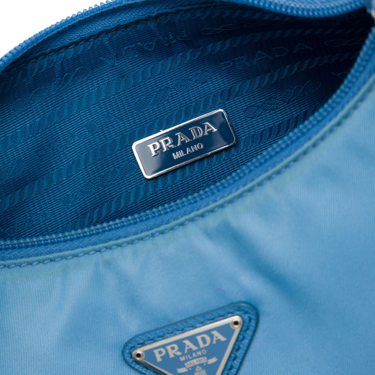 Prada Mini Tessuto Re Edition 2000 Shoulder Bag — Blue