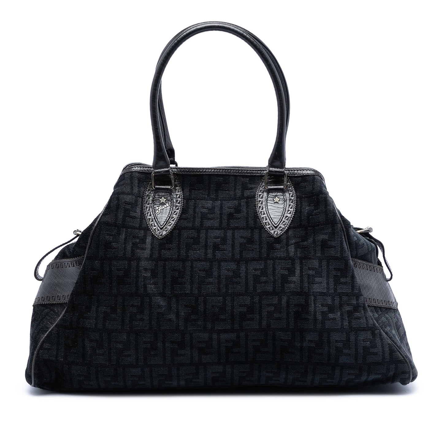 Fendi Large Zucca Velvet Etniko Du Jour Handbag