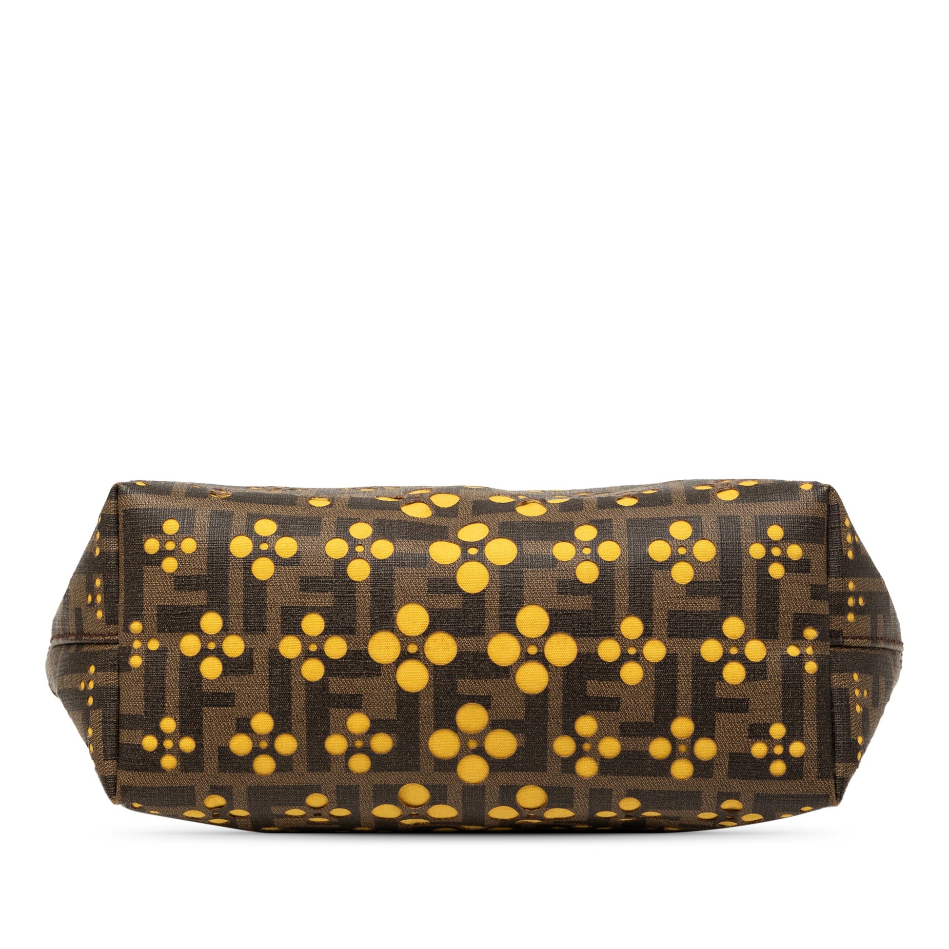 Fendi Small Perforated Zucca Spalmati Roll Tote