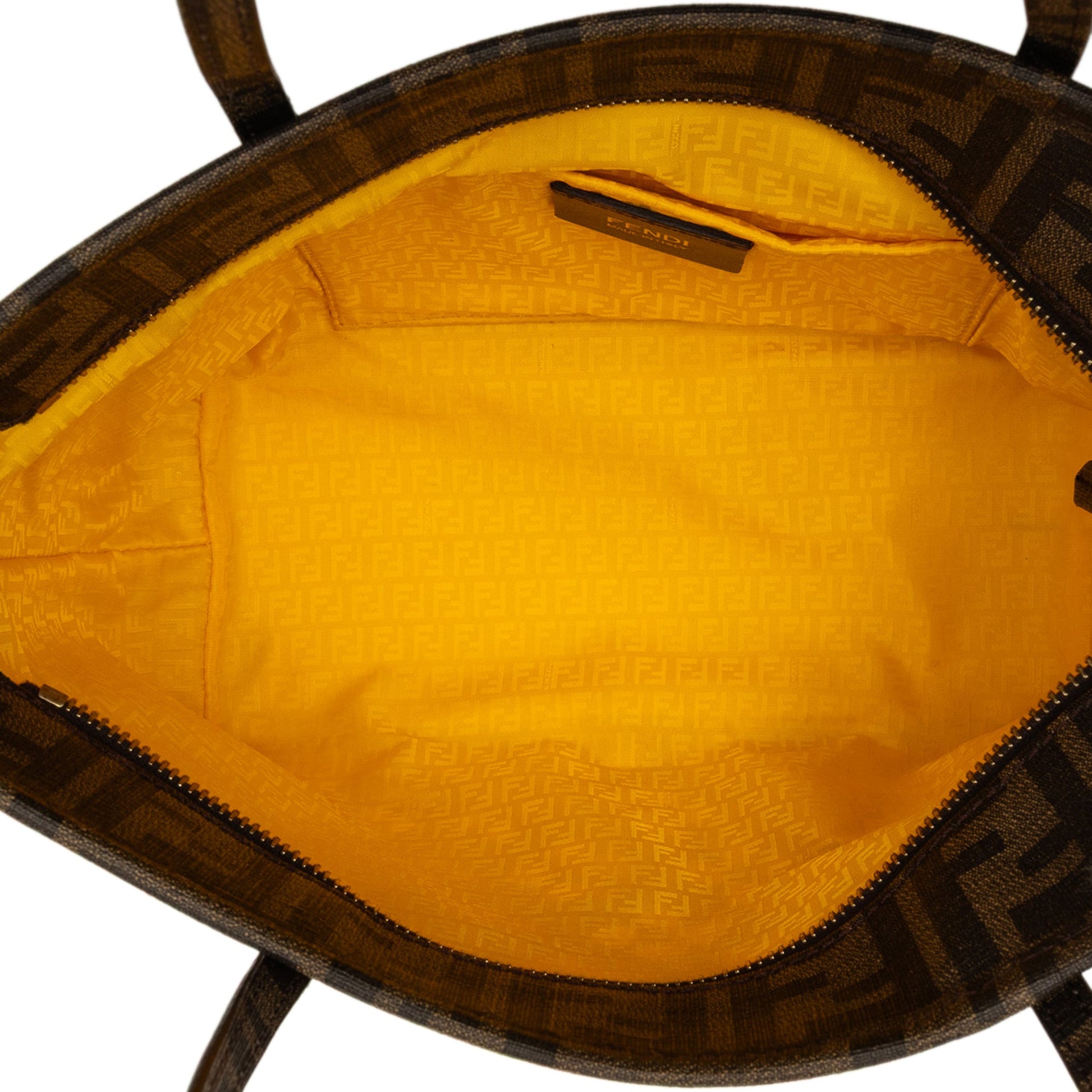 Fendi Small Perforated Zucca Spalmati Roll Tote