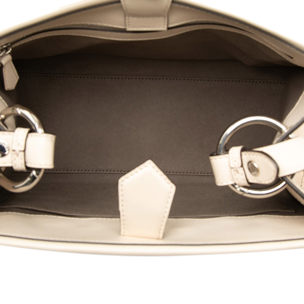 Fendi Small Bicolor Calfskin Whipstitch Runway Satchel