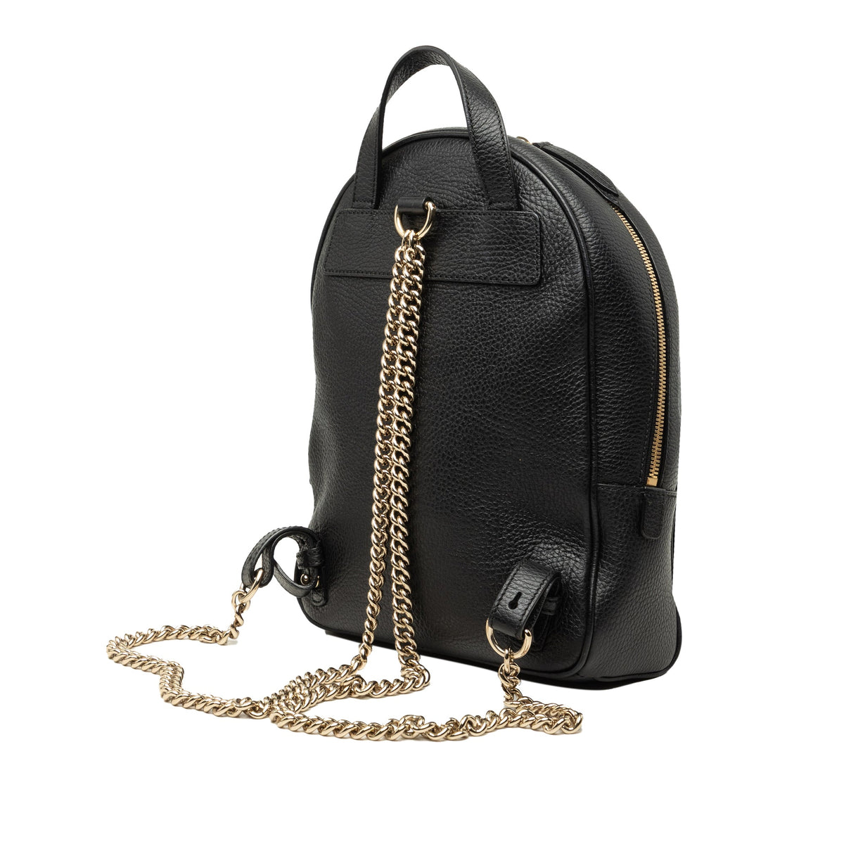 Gucci Pebbled Calfskin Soho Chain Backpack