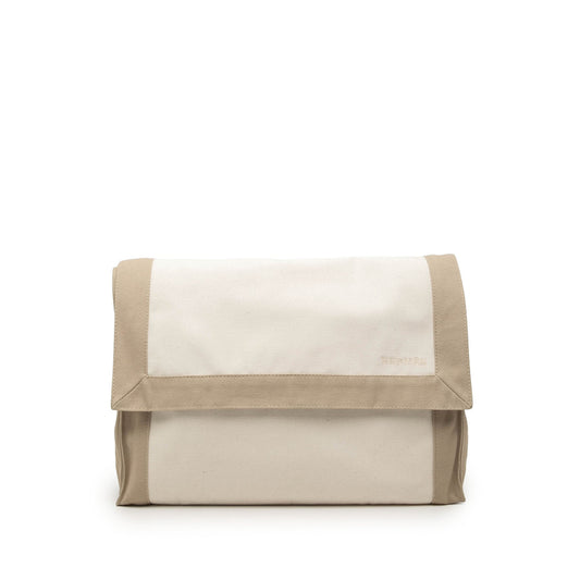 Hermès Bicolor Canvas Tapis de Selle Clutch