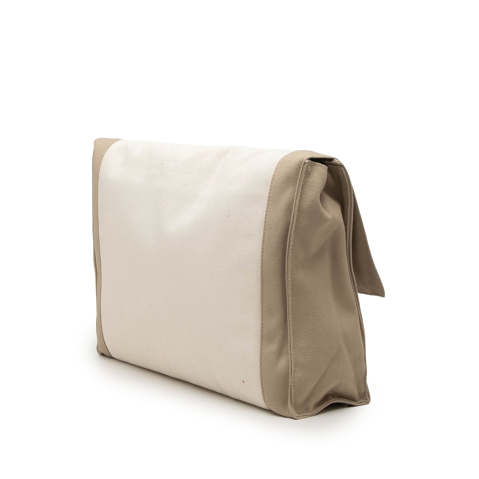 Hermès Bicolor Canvas Tapis de Selle Clutch