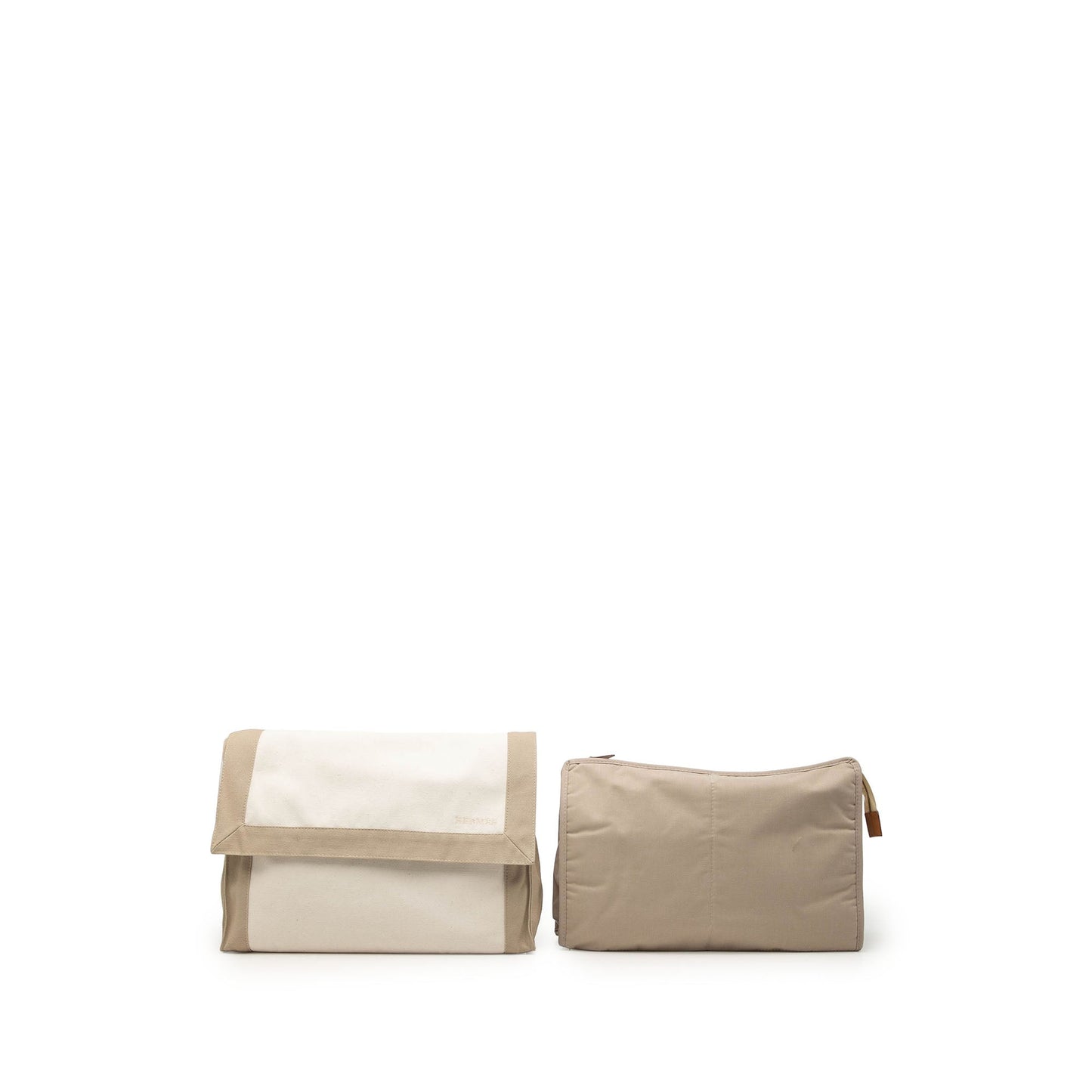 Hermès Bicolor Canvas Tapis de Selle Clutch