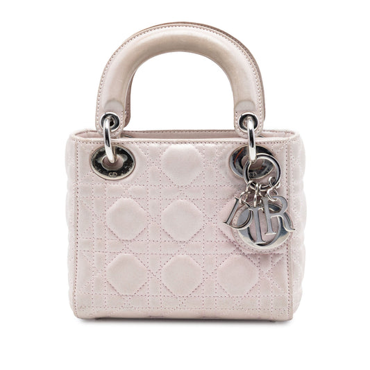 Dior Mini Iridescent Lambskin Cannage Lady Dior