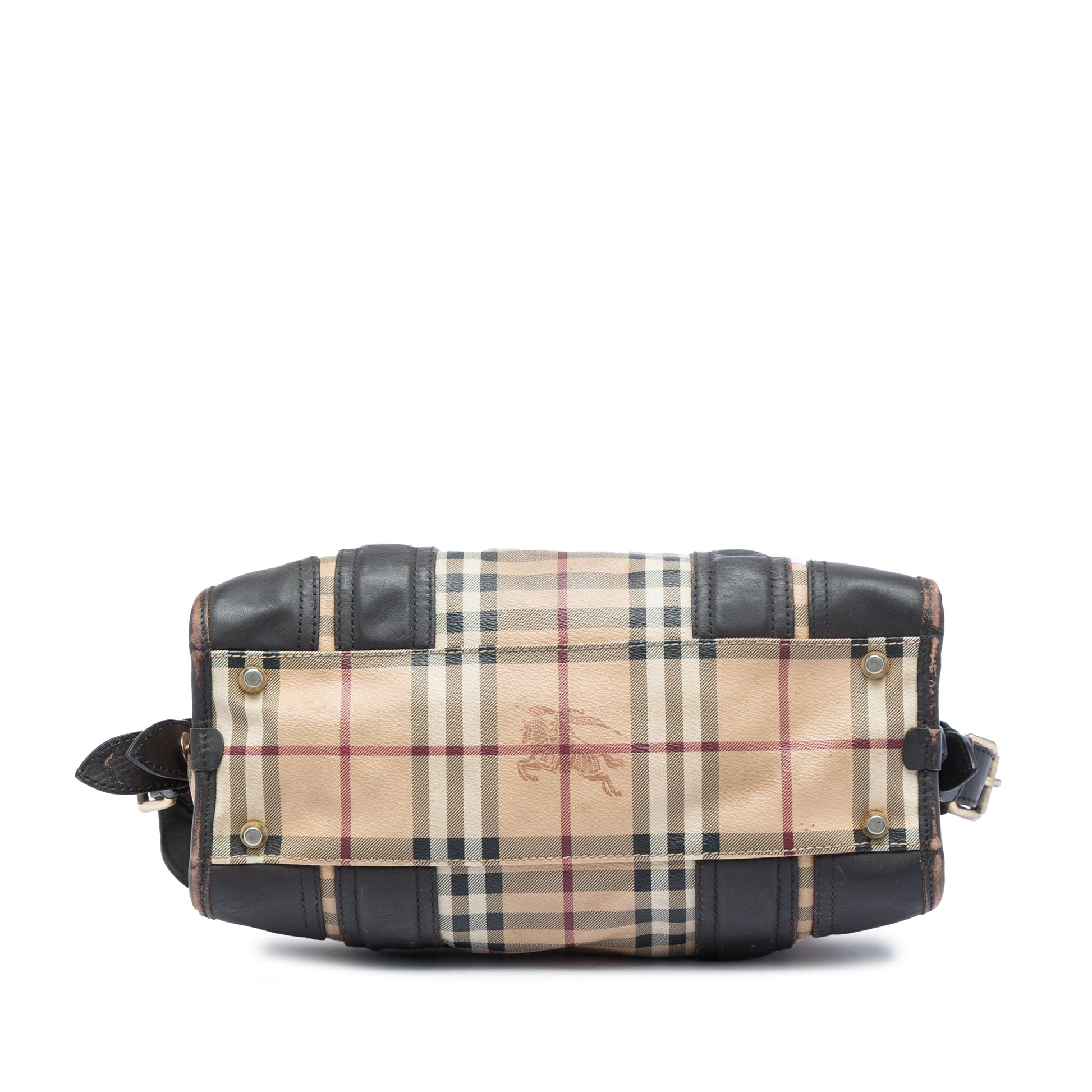 Burberry Haymarket Check Coated Canvas Minford Portrait Satchel