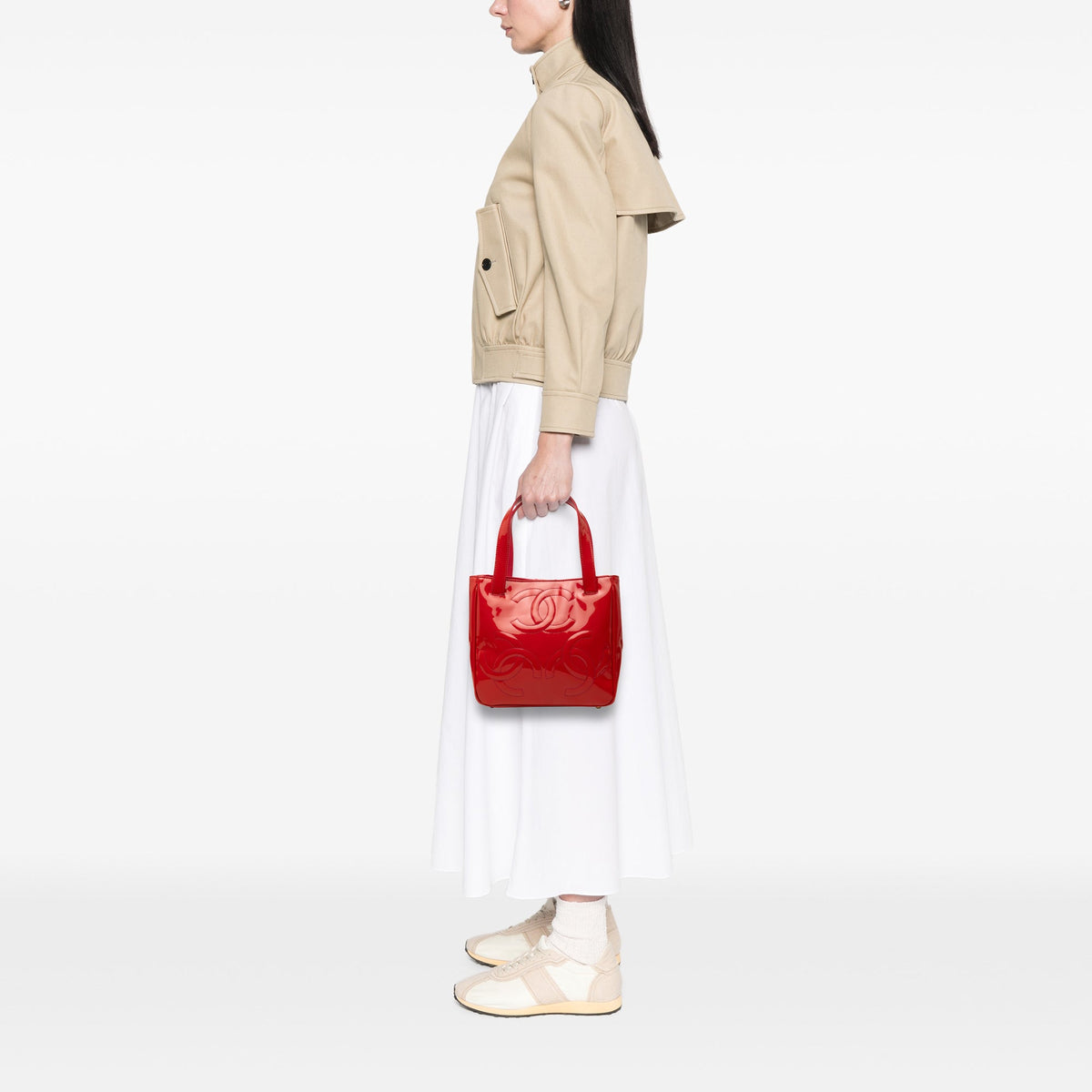 Chanel Patent Triple CC Tote