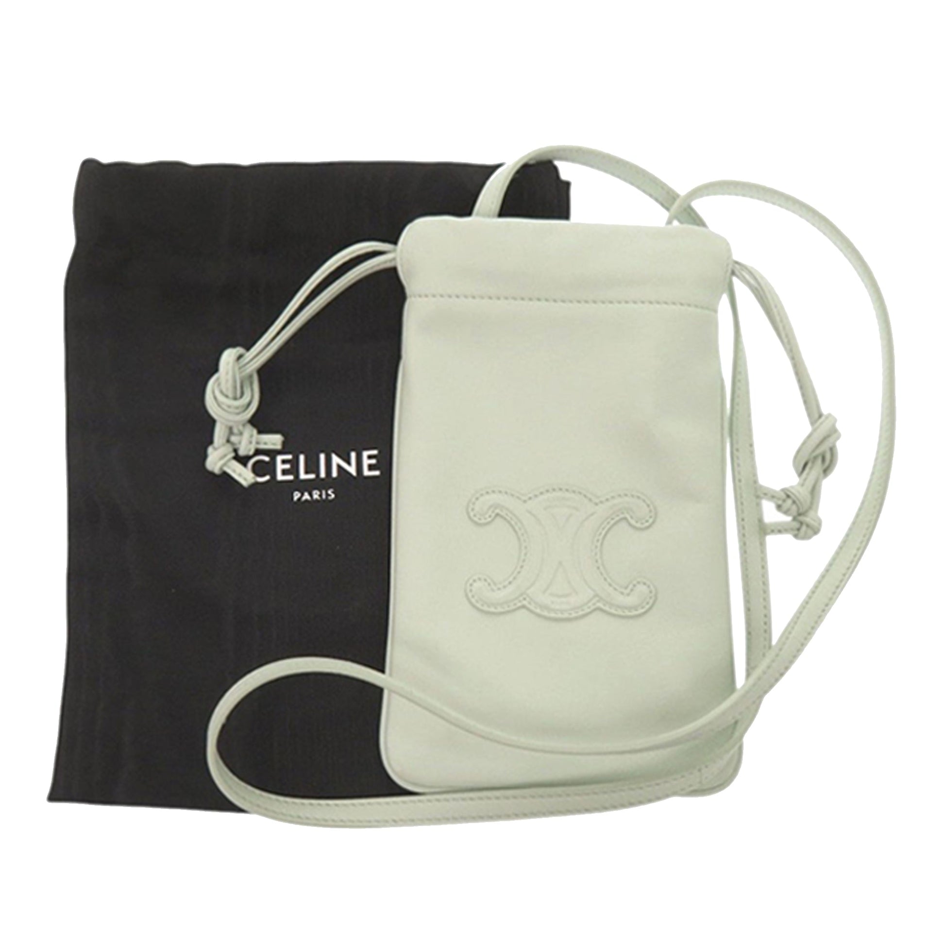 Calfskin Cuir Triomphe Phone Pouch
