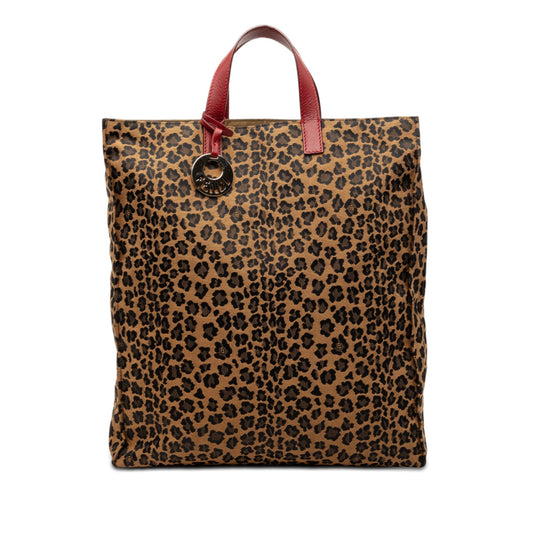 Leopard Printed Canvas Shopping Tote
