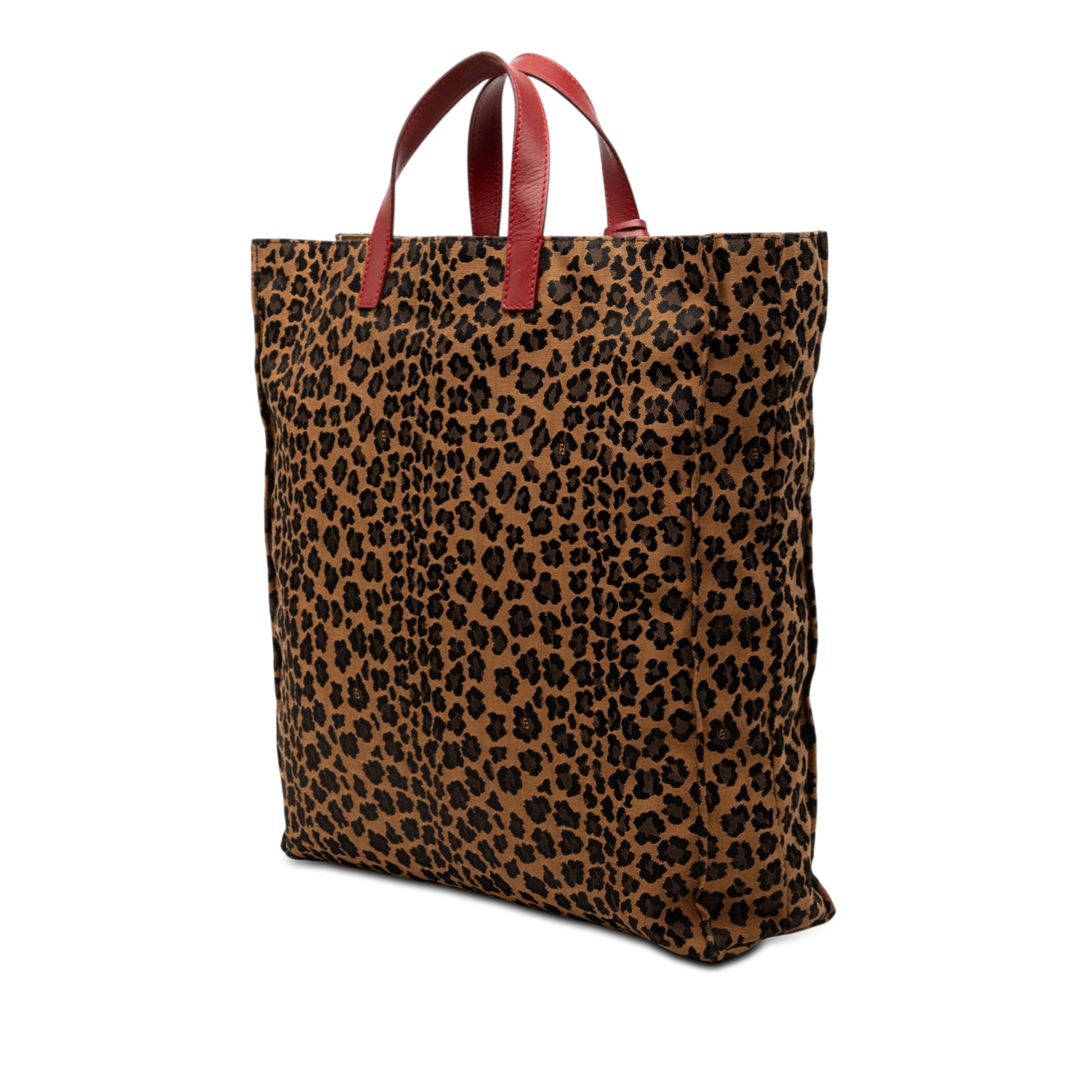 Leopard Printed Canvas Shopping Tote
