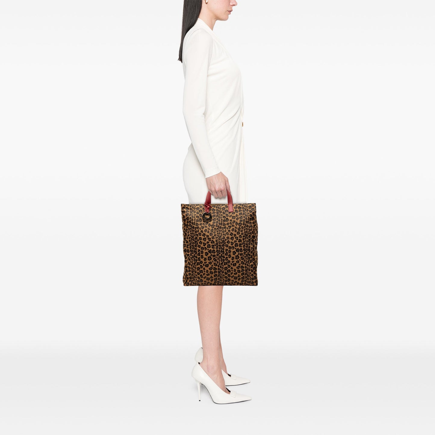 Leopard Printed Canvas Shopping Tote