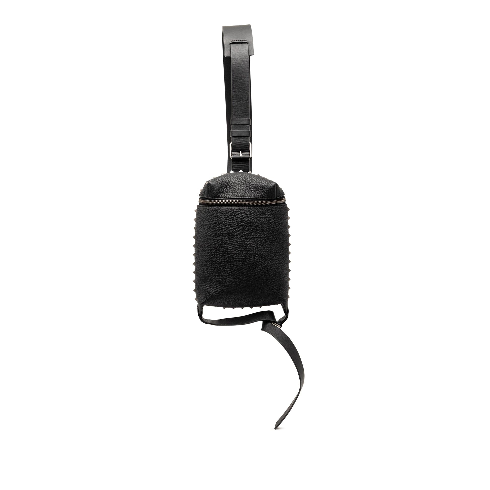 Valentino Grainy Calfskin Rockstud Convertible Sling Bag