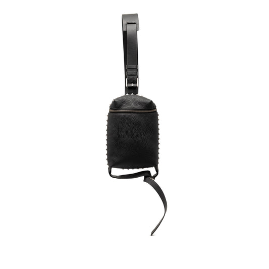 Valentino Grainy Calfskin Rockstud Convertible Sling Bag