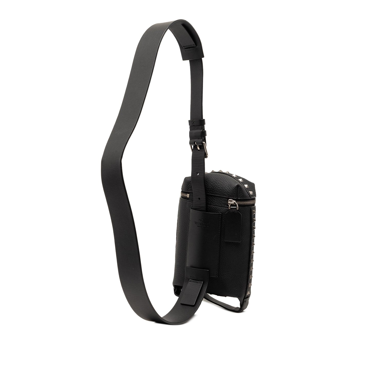 Valentino Grainy Calfskin Rockstud Convertible Sling Bag