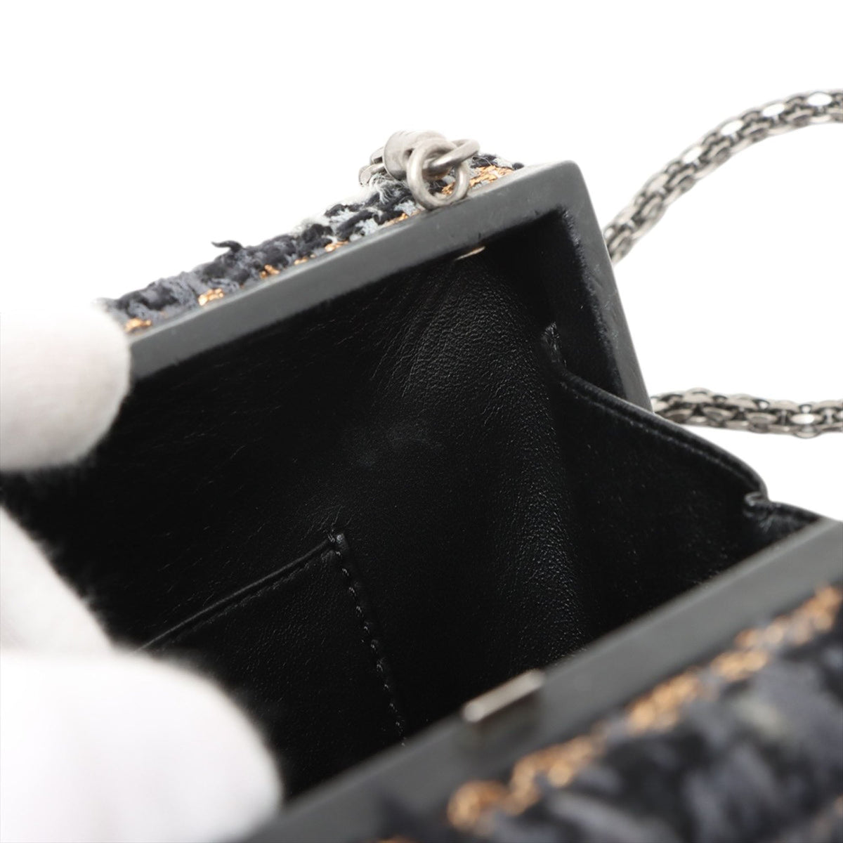 Chanel Multicolor Tweed Quadrato Box Crossbody Bag