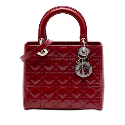 Dior Medium Patent Cannage Lady Dior