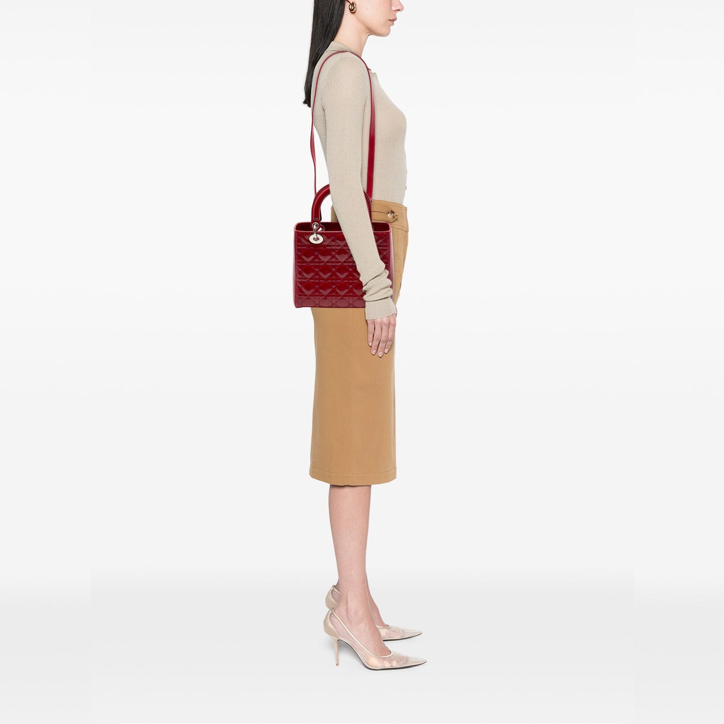 Dior Medium Patent Cannage Lady Dior