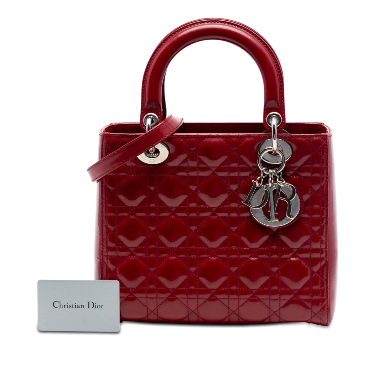 Dior Medium Patent Cannage Lady Dior
