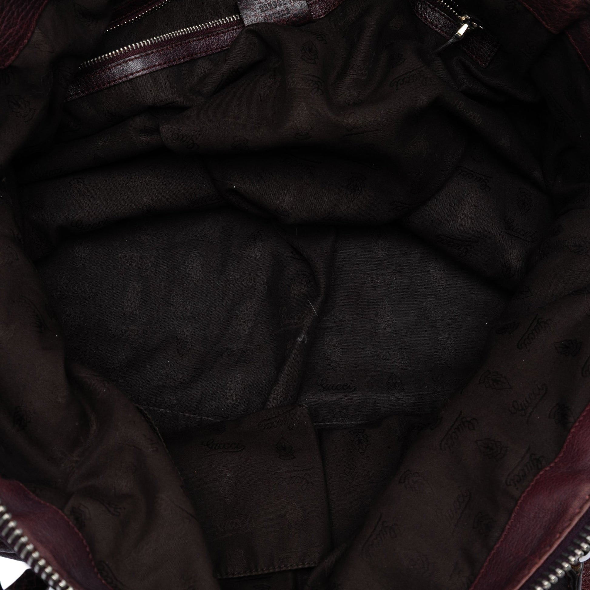 Gucci Large Leather Bamboo Bar Tote