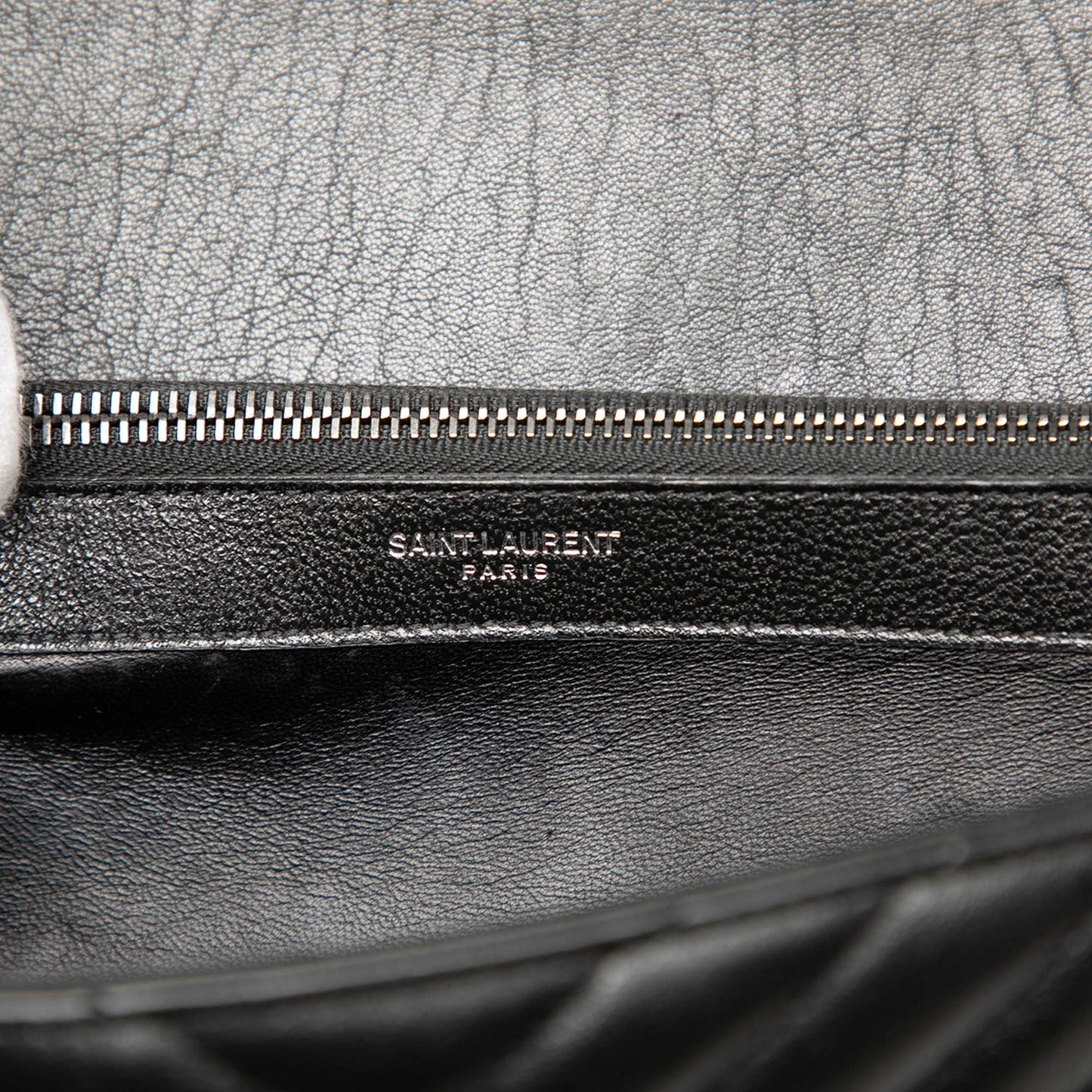 Saint Laurent Large Chevron Sheepskin Monogram College Satchel