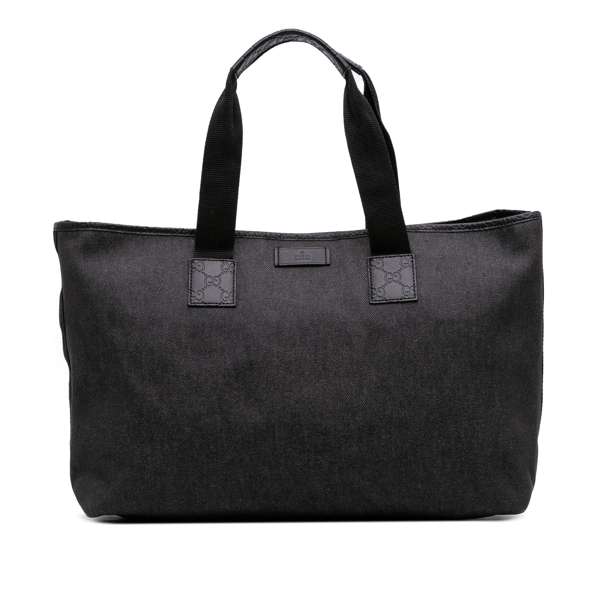 Gucci Guccissima Trimmed Denim Tote