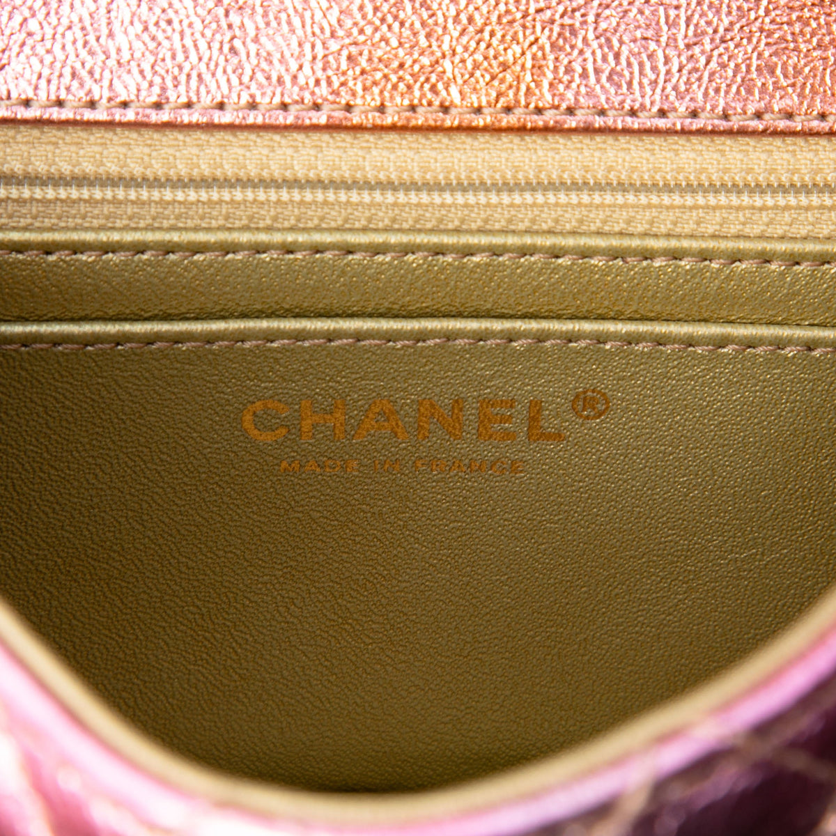 Chanel Mini Quilted Crinkled Goatskin Rainbow Reissue 2.55 Single Flap 224