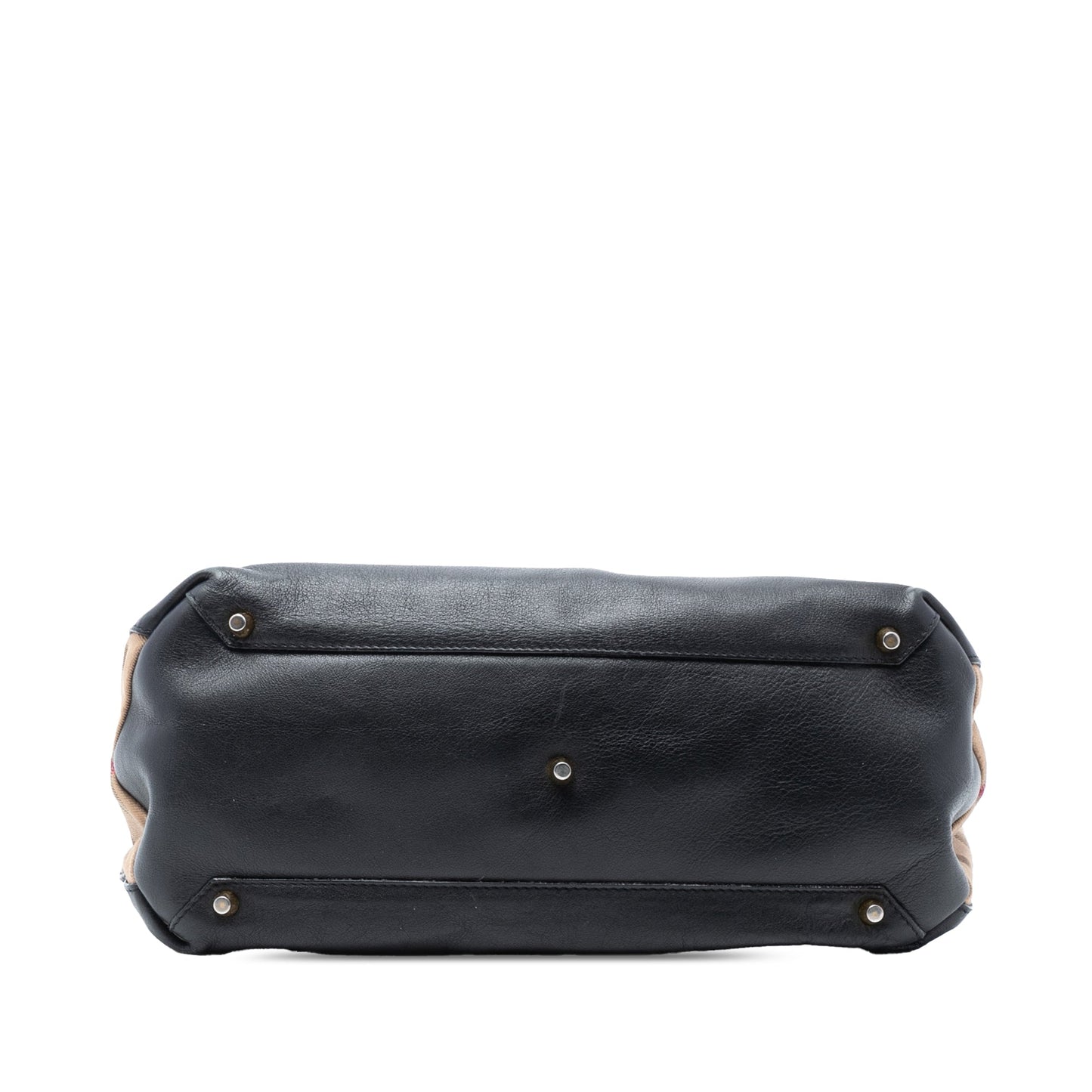 Burberry Medium Leather and House Check Banner Satchel