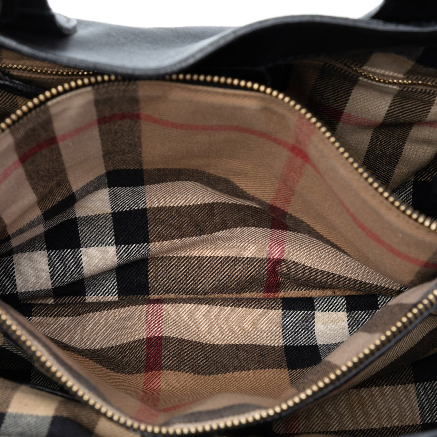 Burberry Medium Leather and House Check Banner Satchel
