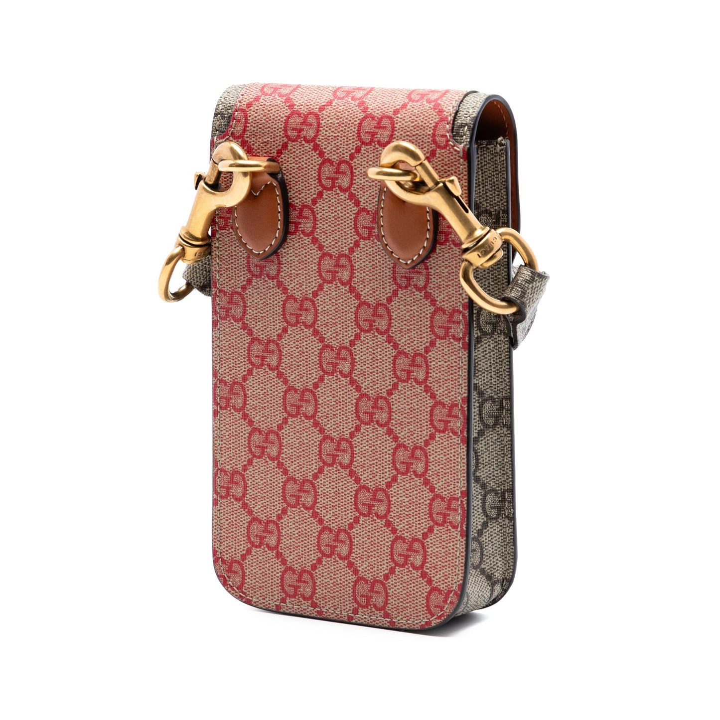 Gucci Dans Le Vert GG Supreme Web Phone Holder Crossbody