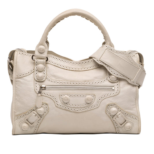 Lambskin Motocross Giant Brogues City Satchel