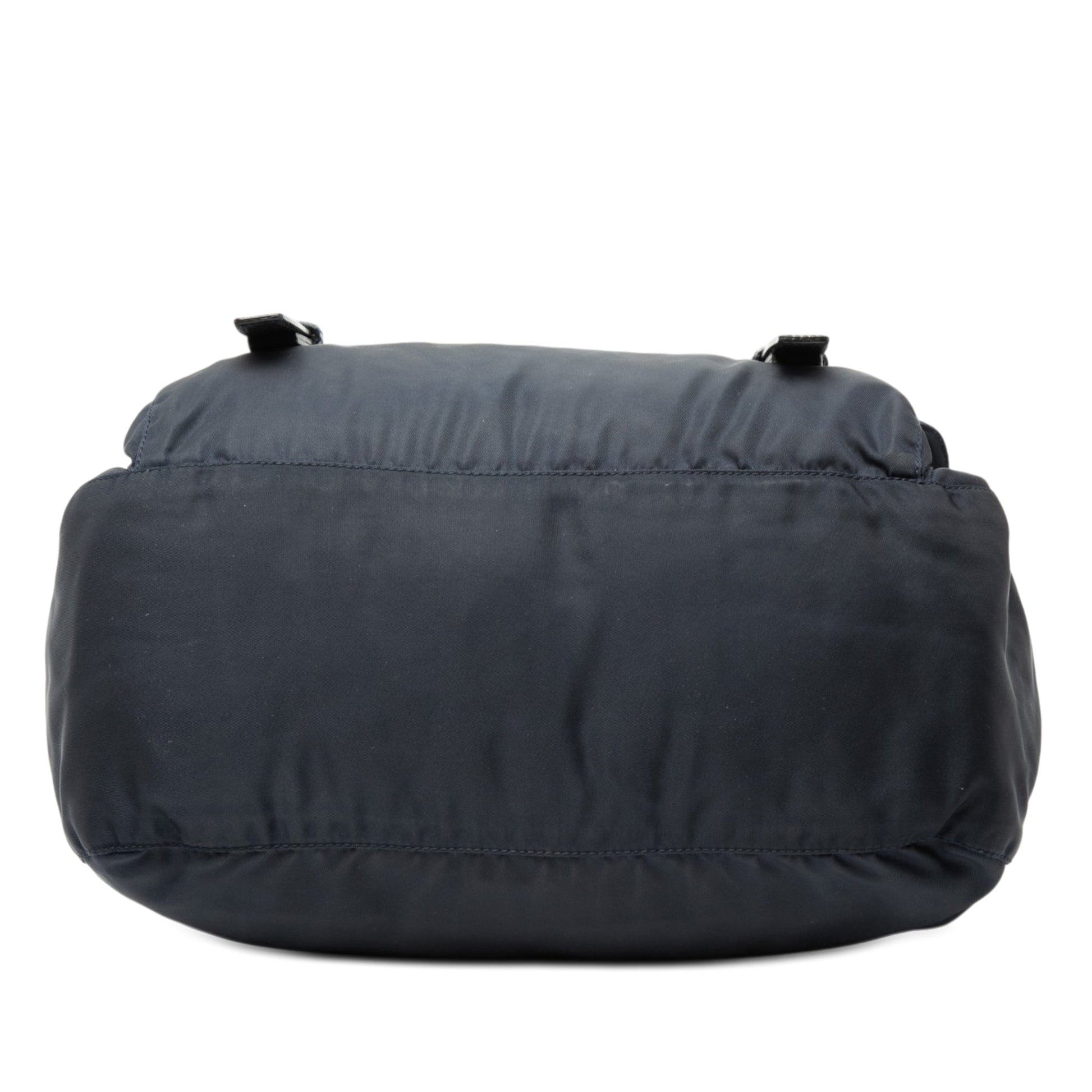Prada Tessuto Zip Double Buckle Messenger Bag