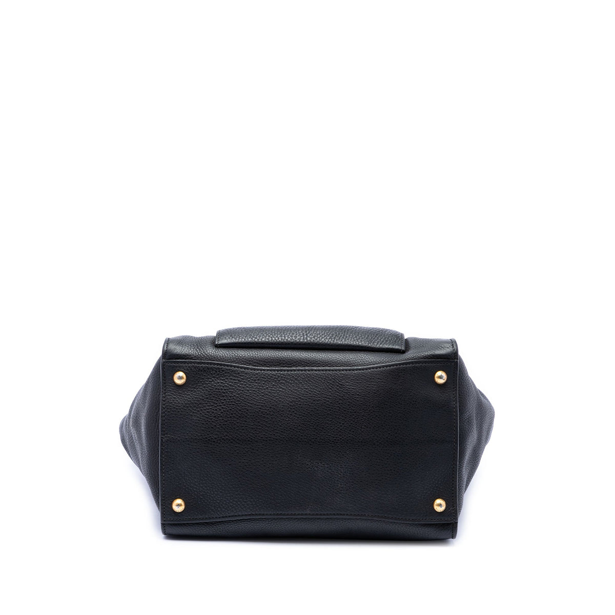 Prada Vitello Daino Front Pocket Open Convertible Tote — Black