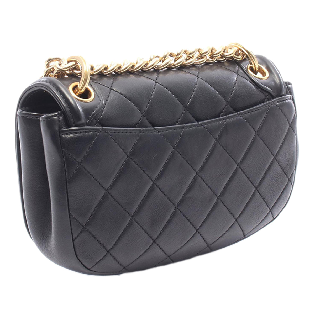 Chanel Small Quilted Calfskin Underline Flap — Black