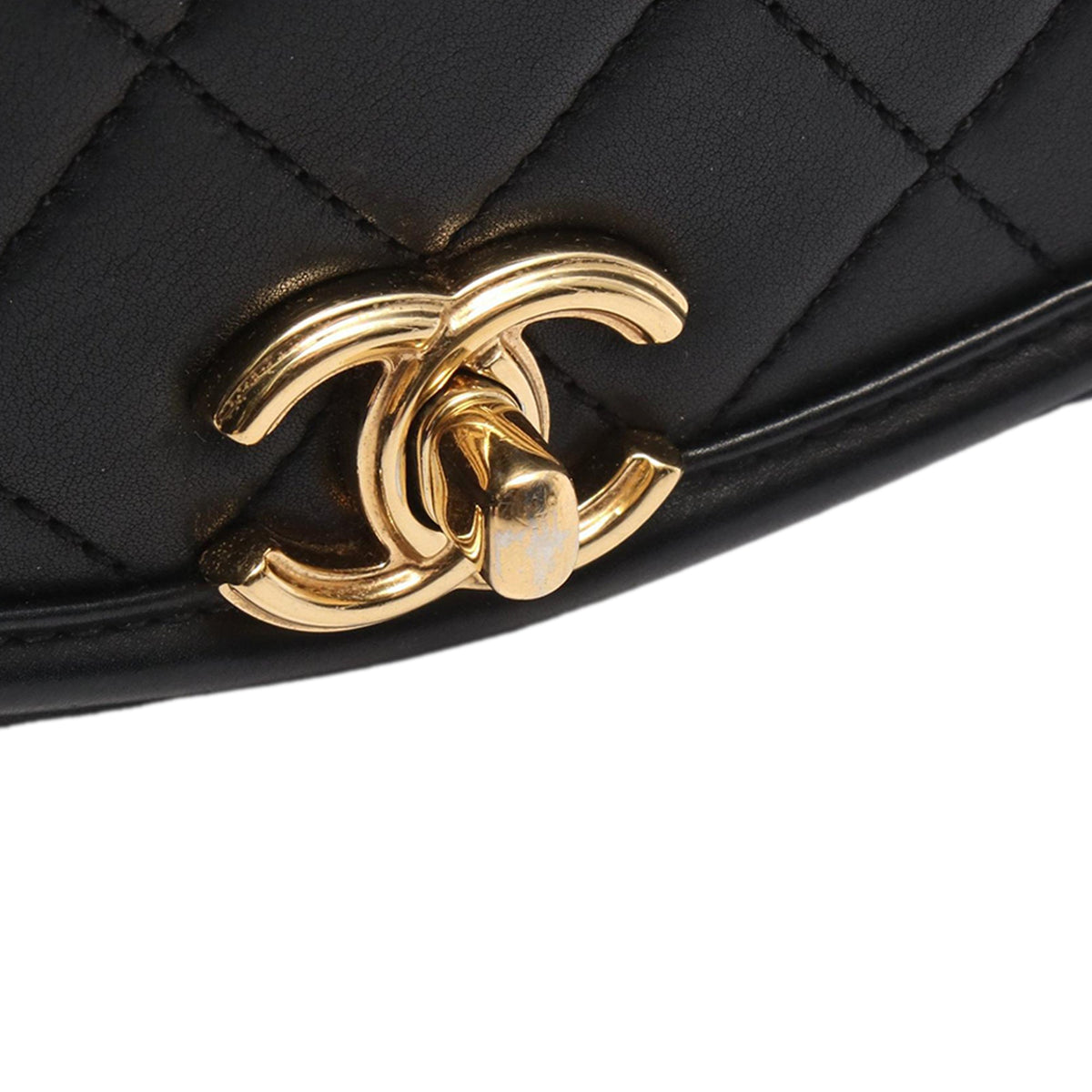 Chanel Small Quilted Calfskin Underline Flap — Black