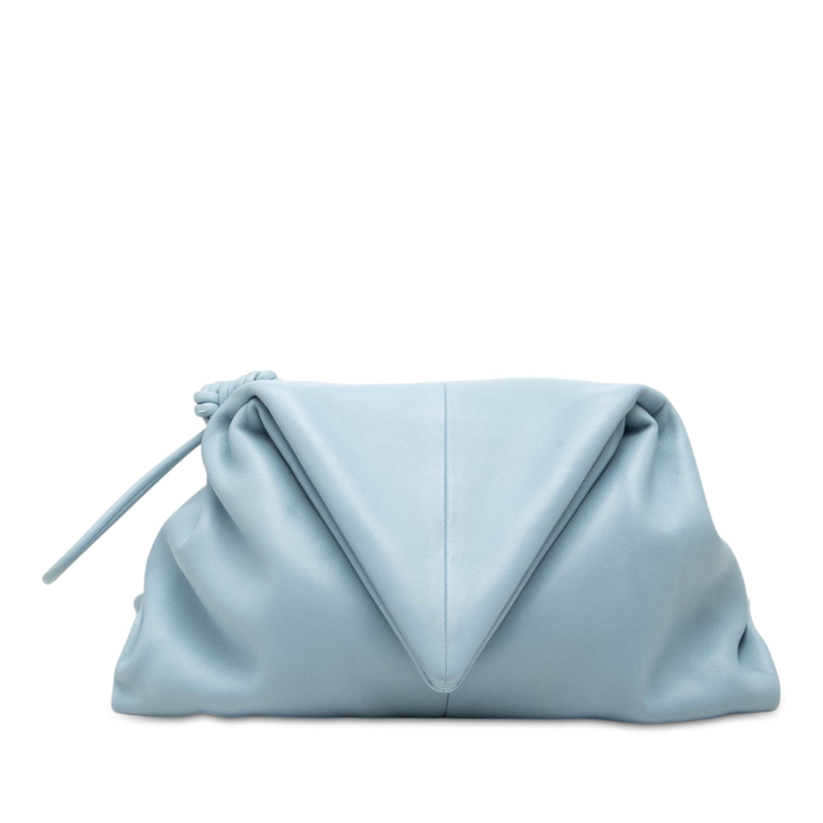 Bottega Veneta Leather BV Trine Angular Clutch