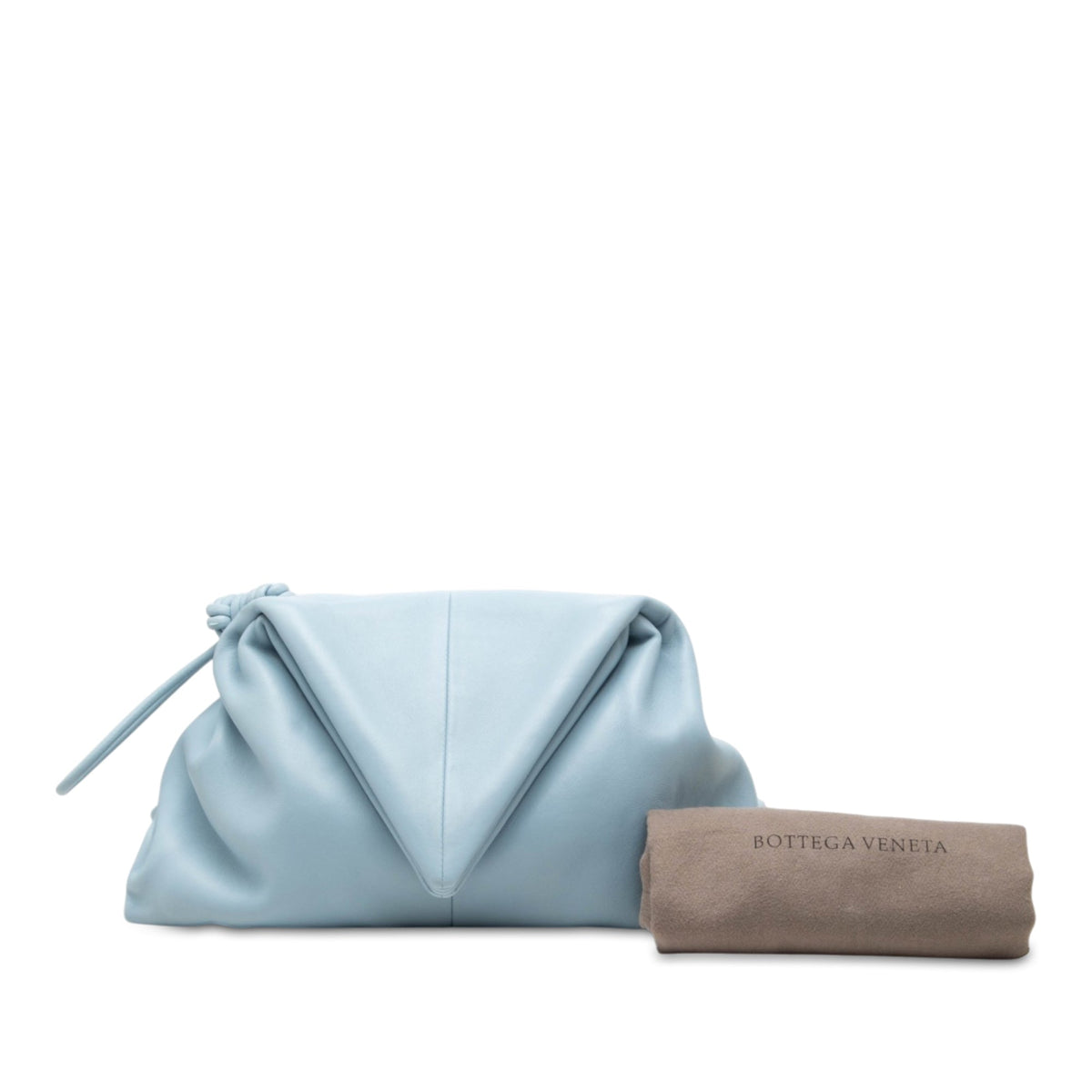 Bottega Veneta Leather BV Trine Angular Clutch