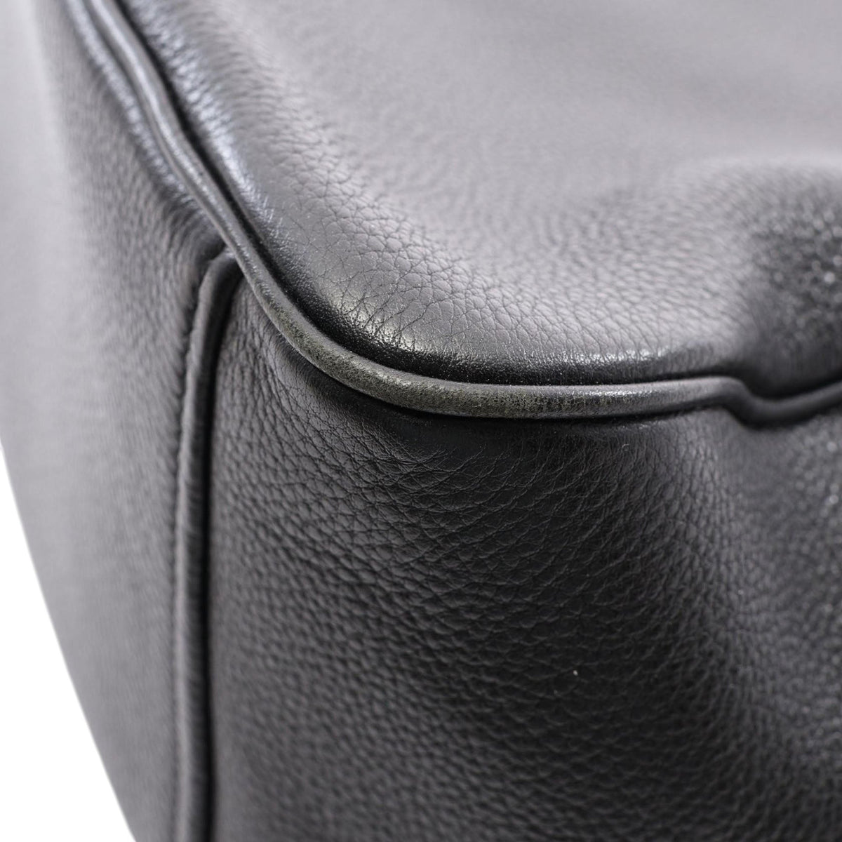 Prada Vitello Daino Zip Top Satchel — Black