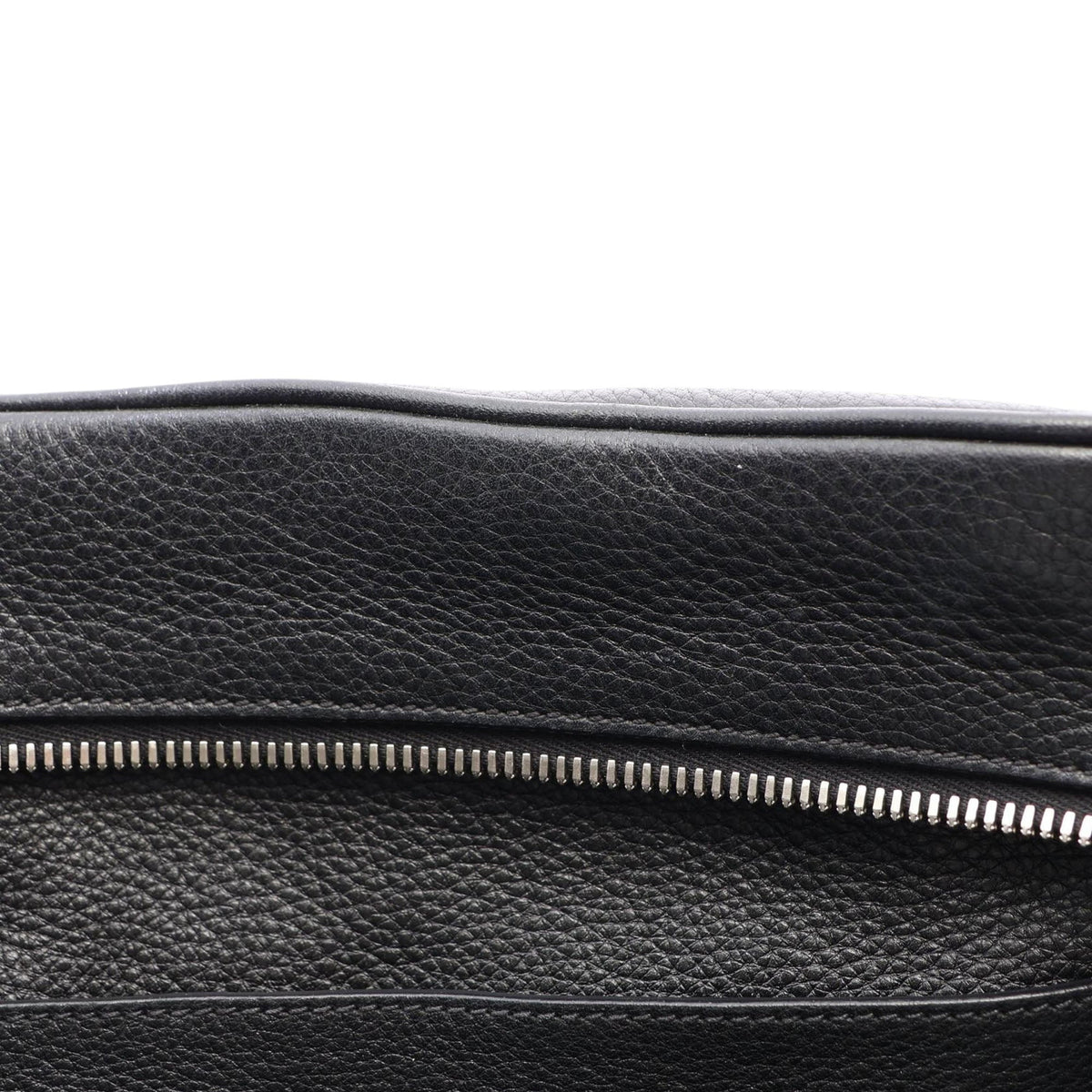 Prada Vitello Daino Zip Top Satchel — Black