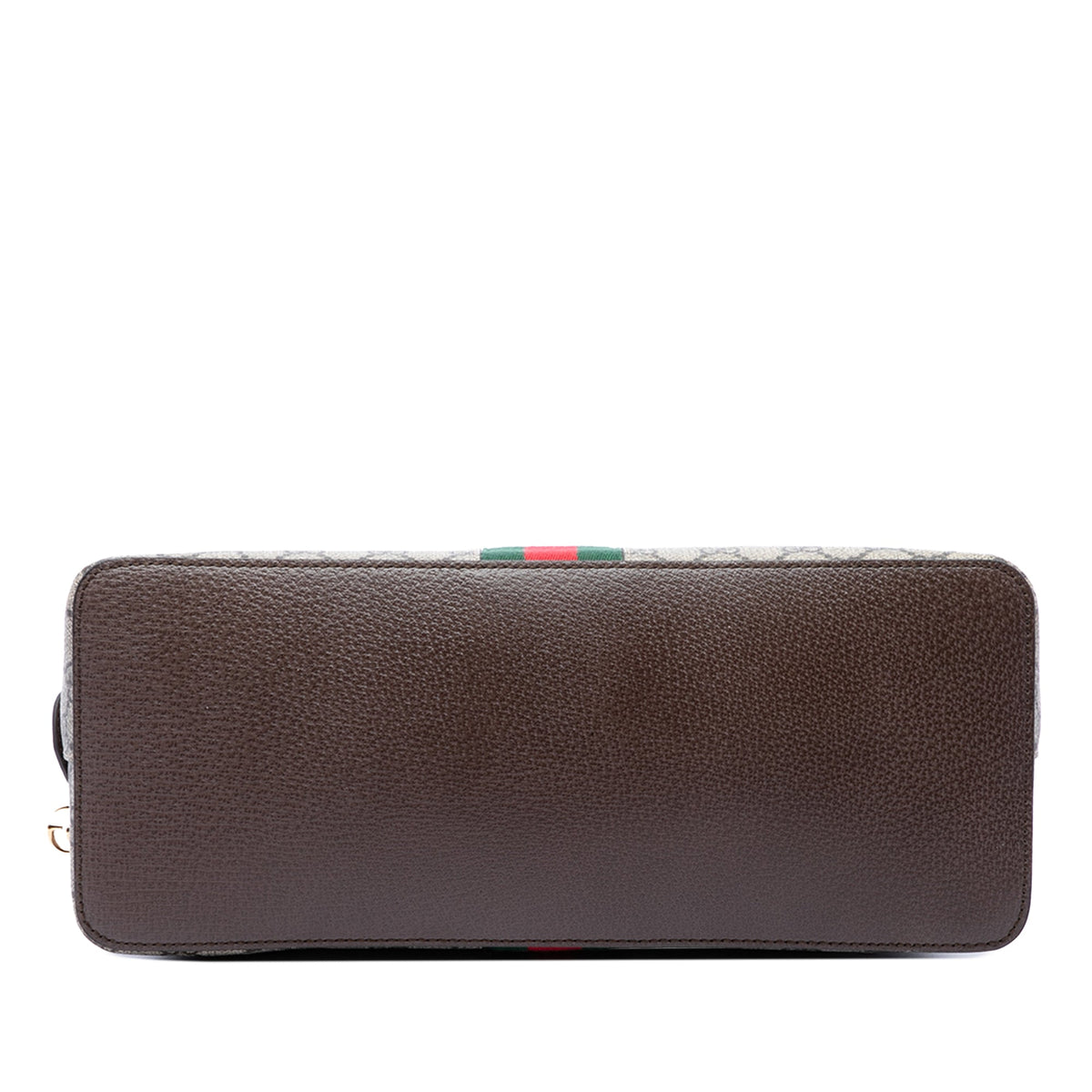 Gucci Medium GG Supreme Ophidia Web Satchel — Beige