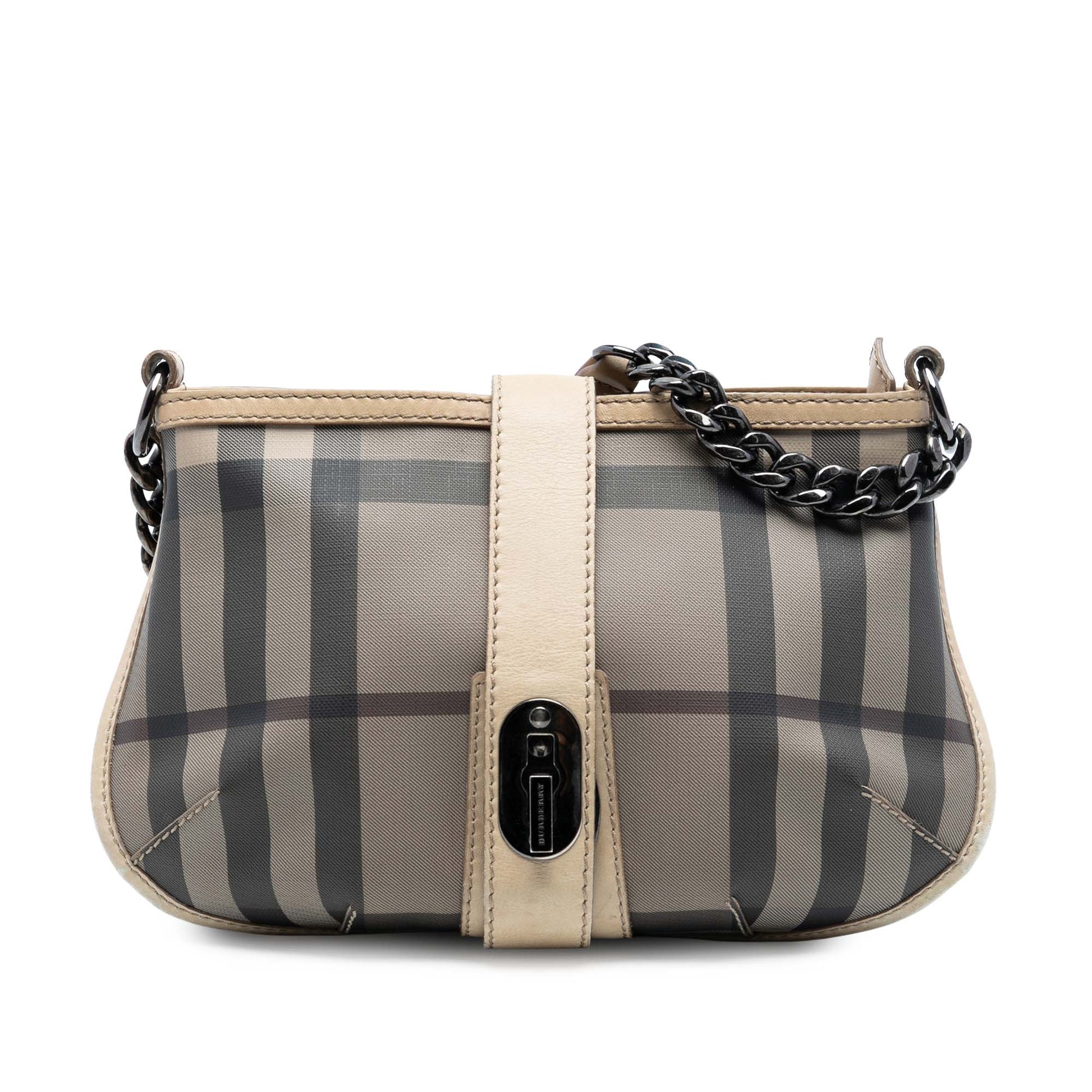 Burberry Smoked Check Coated Canvas Crossbody