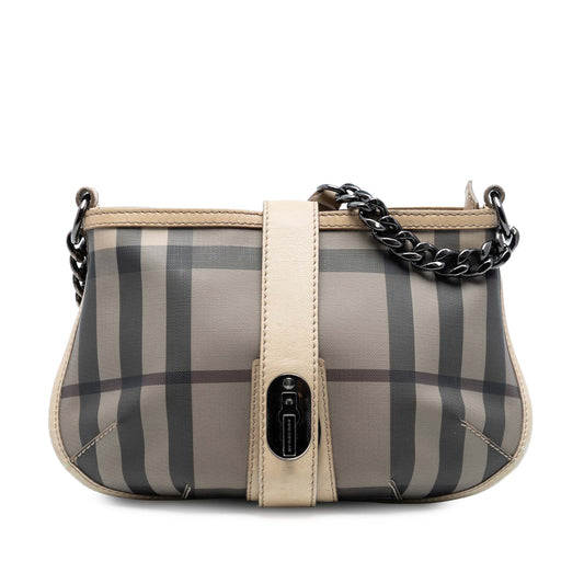 Burberry Smoked Check Coated Canvas Crossbody