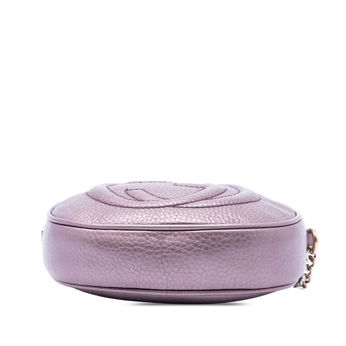 Gucci Mini Metallic Pebbled Calfskin Soho Chain Crossbody
