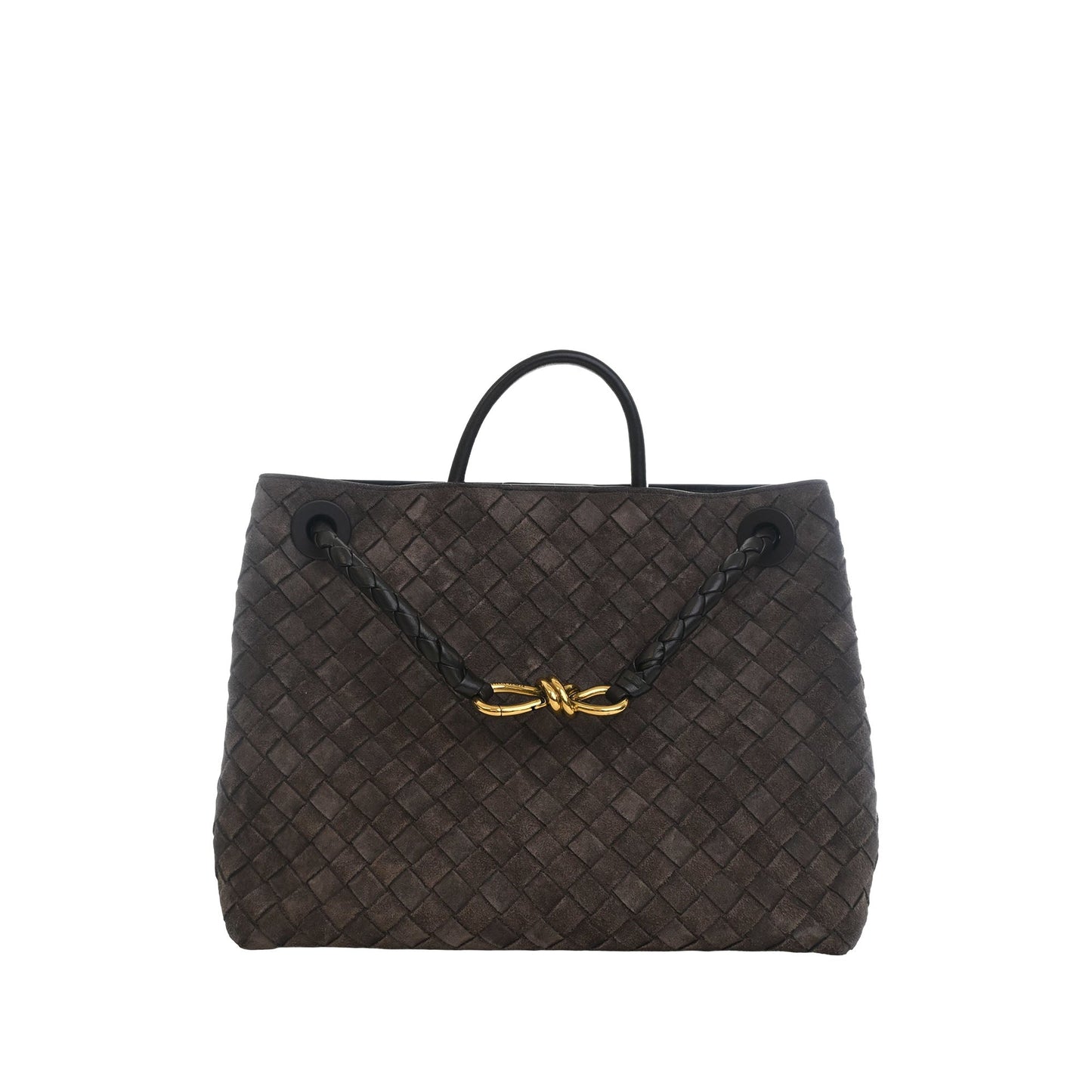 Bottega Veneta Medium Suede Intrecciato Andiamo Bag