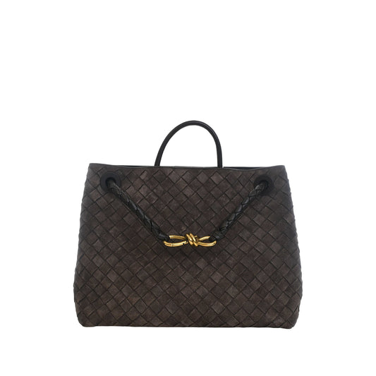 Bottega Veneta Medium Suede Intrecciato Andiamo Bag