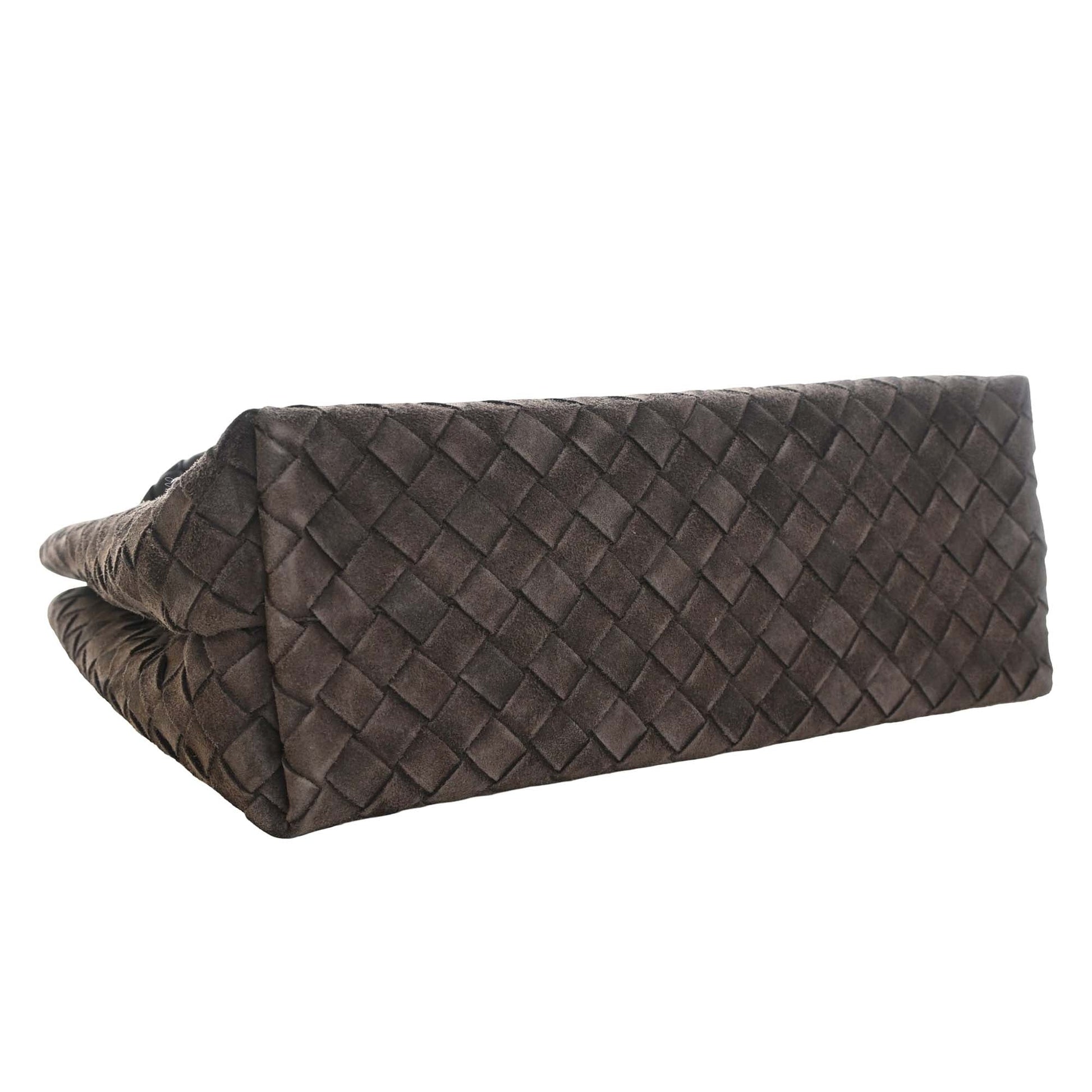 Bottega Veneta Medium Suede Intrecciato Andiamo Bag