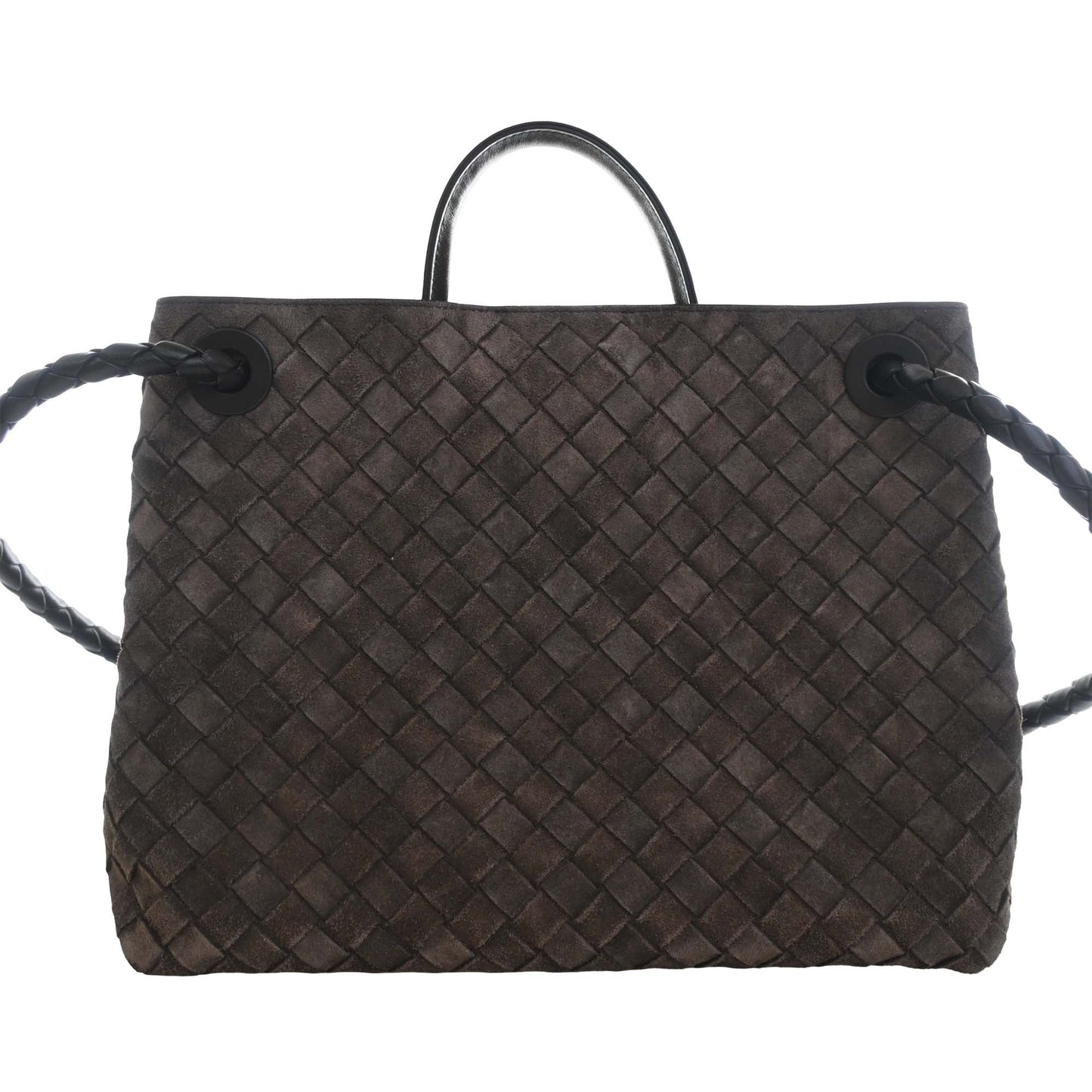 Bottega Veneta Medium Suede Intrecciato Andiamo Bag